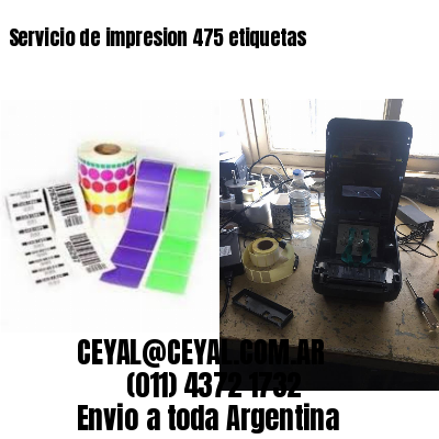 Servicio de impresion 475 etiquetas