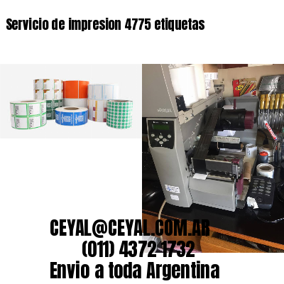 Servicio de impresion 4775 etiquetas