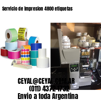 Servicio de impresion 4800 etiquetas