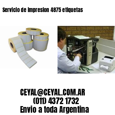 Servicio de impresion 4875 etiquetas