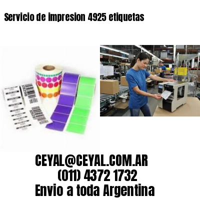 Servicio de impresion 4925 etiquetas