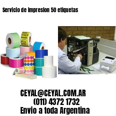 Servicio de impresion 50 etiquetas