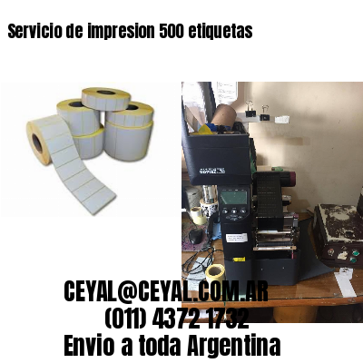 Servicio de impresion 500 etiquetas