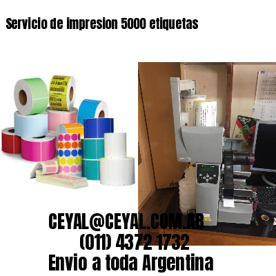 Servicio de impresion 5000 etiquetas