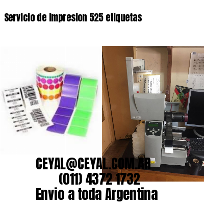 Servicio de impresion 525 etiquetas