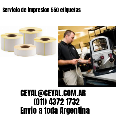Servicio de impresion 550 etiquetas