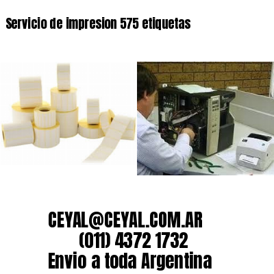 Servicio de impresion 575 etiquetas
