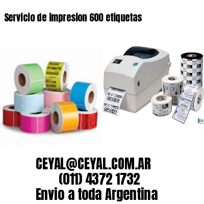 Servicio de impresion 600 etiquetas