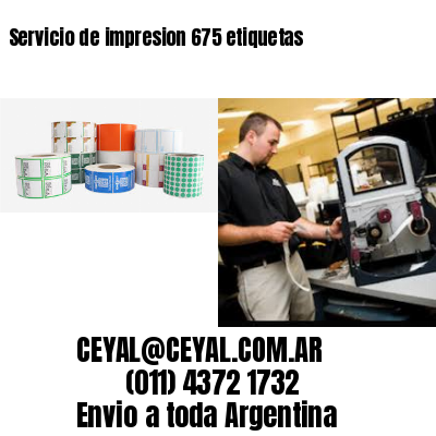 Servicio de impresion 675 etiquetas