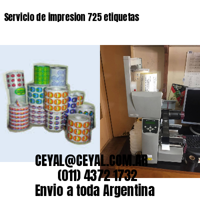 Servicio de impresion 725 etiquetas