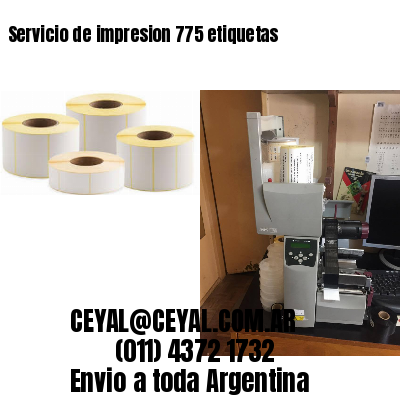 Servicio de impresion 775 etiquetas