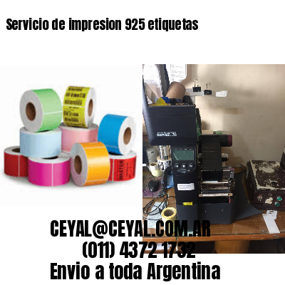 Servicio de impresion 925 etiquetas