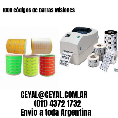 1000 códigos de barras Misiones