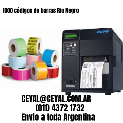 1000 códigos de barras Rio Negro