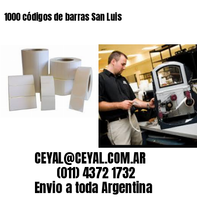1000 códigos de barras San Luis