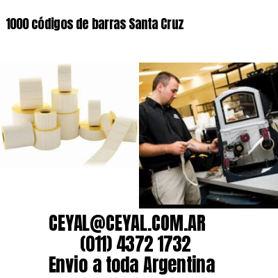 1000 códigos de barras Santa Cruz