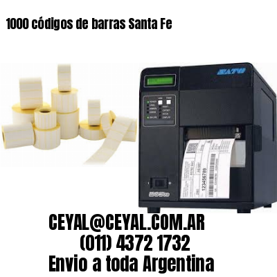 1000 códigos de barras Santa Fe