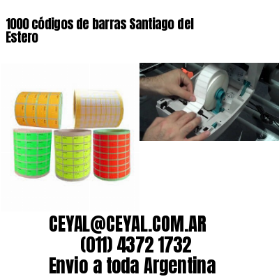 1000 códigos de barras Santiago del Estero