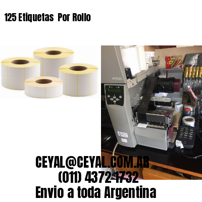 125 Etiquetas  Por Rollo