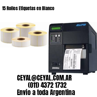 15 Rollos Etiquetas en Blanco