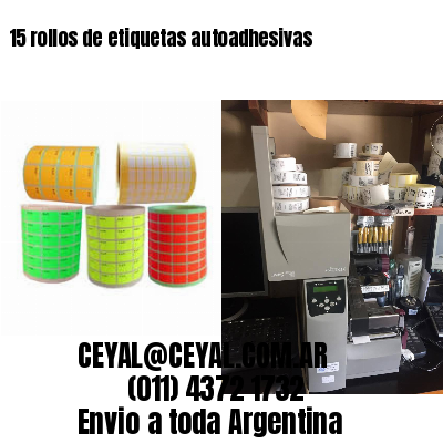 15 rollos de etiquetas autoadhesivas