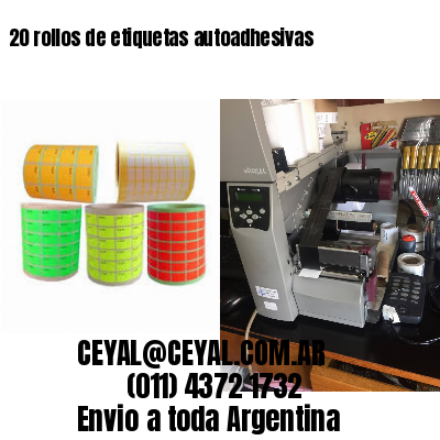20 rollos de etiquetas autoadhesivas