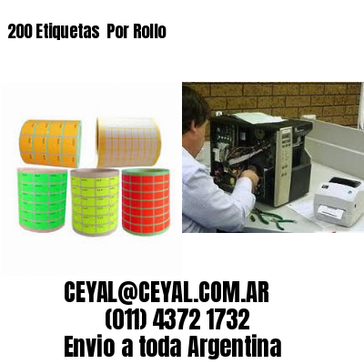 200 Etiquetas  Por Rollo