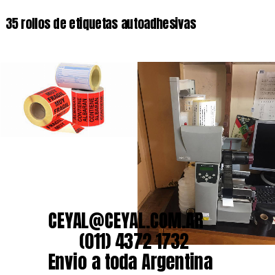 35 rollos de etiquetas autoadhesivas