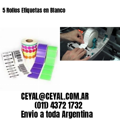 5 Rollos Etiquetas en Blanco