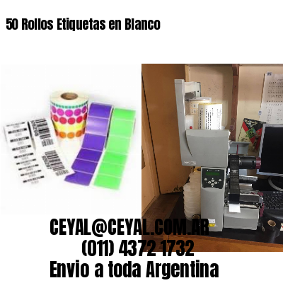 50 Rollos Etiquetas en Blanco
