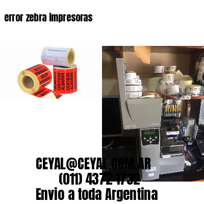 error zebra impresoras