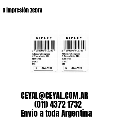 0 impresión zebra