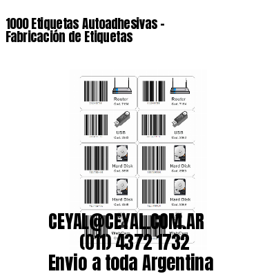 1000 Etiquetas Autoadhesivas – Fabricación de Etiquetas