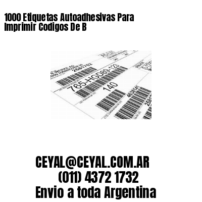 1000 Etiquetas Autoadhesivas Para Imprimir Codigos De B
