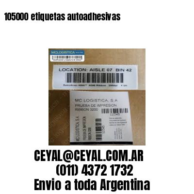 105000 etiquetas autoadhesivas