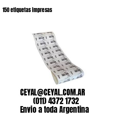 150 etiquetas impresas