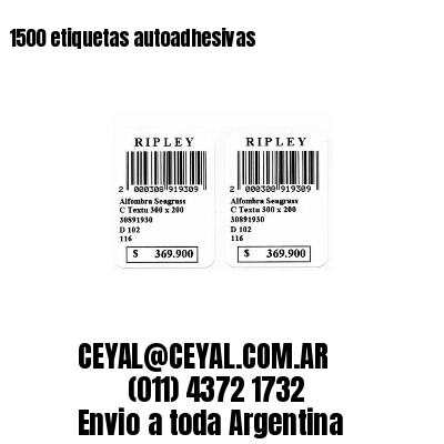 1500 etiquetas autoadhesivas