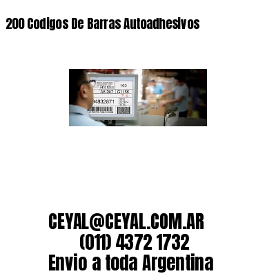 200 Codigos De Barras Autoadhesivos