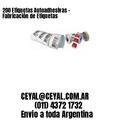 200 Etiquetas Autoadhesivas – Fabricación de Etiquetas