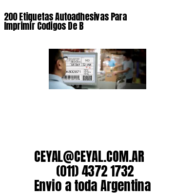 200 Etiquetas Autoadhesivas Para Imprimir Codigos De B