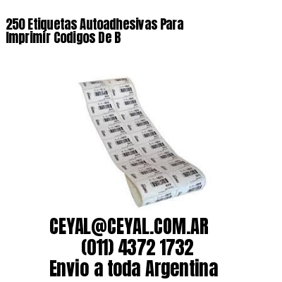 250 Etiquetas Autoadhesivas Para Imprimir Codigos De B