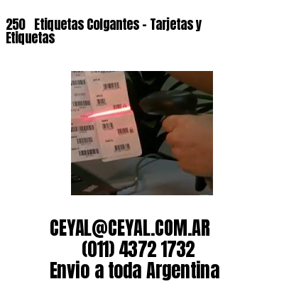 250 ‎ Etiquetas Colgantes – Tarjetas y Etiquetas