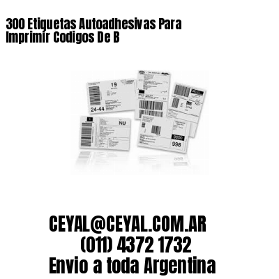 300 Etiquetas Autoadhesivas Para Imprimir Codigos De B
