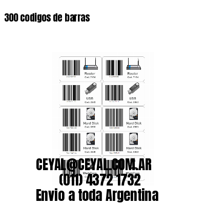 300 codigos de barras