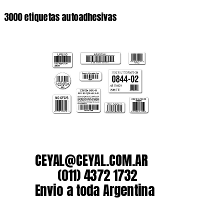 3000 etiquetas autoadhesivas