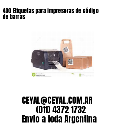 400 Etiquetas para impresoras de código de barras