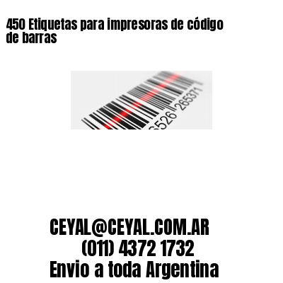 450 Etiquetas para impresoras de código de barras