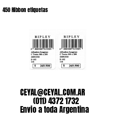 450 Ribbon etiquetas