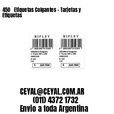 450 ‎ Etiquetas Colgantes – Tarjetas y Etiquetas