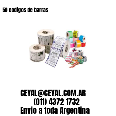 50 codigos de barras